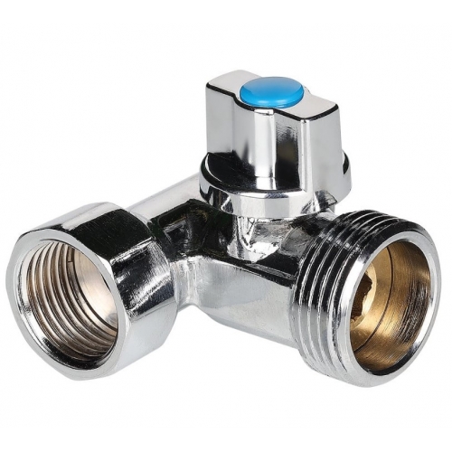 Кран шаровой трехпроходной 1/2"ВР х 3/4"НР х 1/2"НР Valtec для стиральных и посудомоечных машин купить в интернет магазине Санрай73