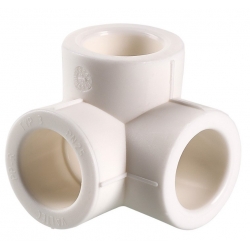 Тройник двухплоскостной 20 мм Valfex PP-R белый, для полипропиленовых труб