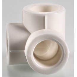 Тройник двухплоскостной 20 мм Valfex PP-R белый, для полипропиленовых труб