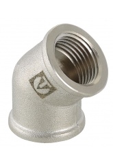 Угольник 45° 1/2"вр Valtec никелированный латунный