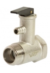 Клапан предохранительный для бойлера VRT 1/2''вр х 1/2"нр, 8.5 бар, ручка спуска черная