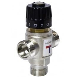 Термостатический смесительный клапан 1"нр VRT 20-45C, 2.5м3/ч  для ГВС и отопления