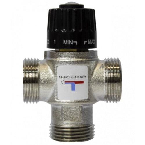 Термостатический смесительный клапан 1"нр VRT 35-60C, 2.5м3/ч  для ГВС и отопления купить в интернет магазине Санрай73