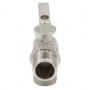 Кран шаровой угловой 1/2"НР/НР VRT ручка-флажок, никелированный