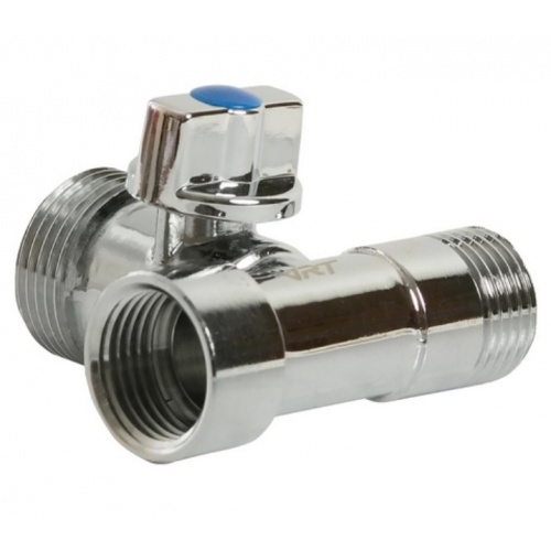 Кран шаровой трехпроходной 1/2"ВР х 3/4"НР х 1/2"НР VRT для стиральных и посудомоечных машин купить в интернет магазине Санрай73