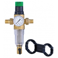 Фильтр с регулятором давления  1/2 для холодной воды СТЕКЛО Vieir  (10)