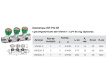 Коллектор регулирующий Vieir 1"x3/4"EK, с 4 отводами под евроконус, вентили