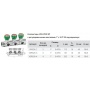 Коллектор регулирующий Vieir 1"x3/4"EK, с 3 отводами под евроконус, вентили