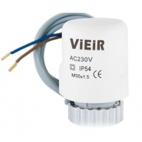 Сервопривод Vieir VR1122 для термостатических клапанов 230V нормально закрытый электротермический