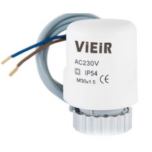 Сервопривод Vieir VR1122 для термостатических клапанов 230V нормально закрытый электротермический