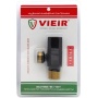 Кран угловой 1/2"НР/НР с отражателем Vieir ручка-вентиль, черный