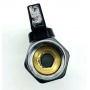 Кран шаровой мини 1/2"ВР/НР Vieir никелированный, флажок черный