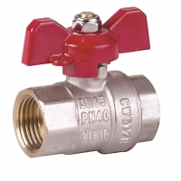 Кран шаровой 3/4"ВР/ВР Vieir полнопроходной, бабочка красная