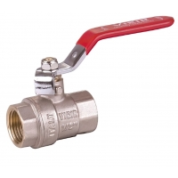 Кран шаровой 1 1/2"ВР/ВР Vieir полнопроходной, рукоятка стальная красная