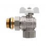 Кран шаровой со сгоном 3/4"ВР/НР Vieir EPDM угловой бабочка белая