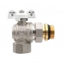 Кран шаровой со сгоном 3/4"ВР/НР Vieir EPDM угловой бабочка белая