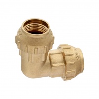 Отвод 25мм х 25мм 90º Vieir компрессионный латунный для ПНД труб