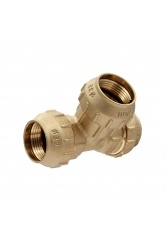 Тройник 32мм х 32мм х 32мм Vieir латунный компрессионный для ПНД труб