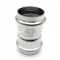 Муфта 22мм х 22мм Vieir пресс раструб-раструб для труб из нержавеющей стали