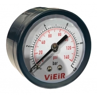Манометр аксиальный Vieir 50мм, 10bar, 1/4", класс 2.5