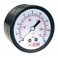 Манометр аксиальный Vieir 50мм, 16bar, 1/4", класс 2.5