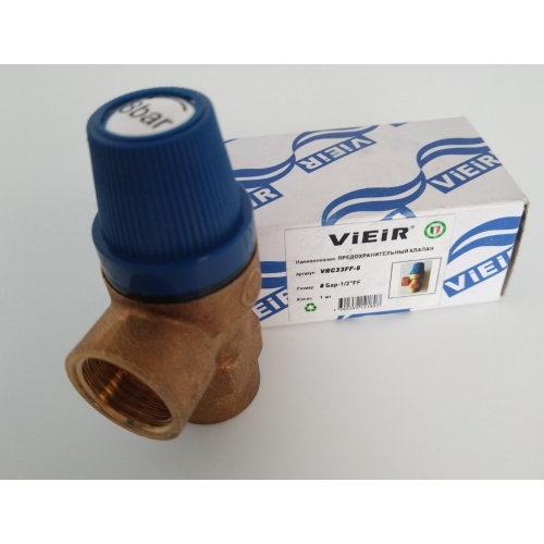 Клапан предохранительный Vieir 1/2"вр х 1/2"вр 8 bar, для систем водоснабжения купить в интернет магазине Санрай73