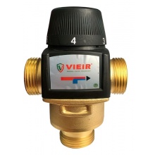 Термостатический смесительный клапан Vieir 1"нр, 20-50C, 4.5м3/ч  для ГВС и отопления