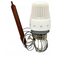 Головка термостатическая жидкостная Vieir с выносным погружным датчиком, 20-60C, M30X1,5, белая