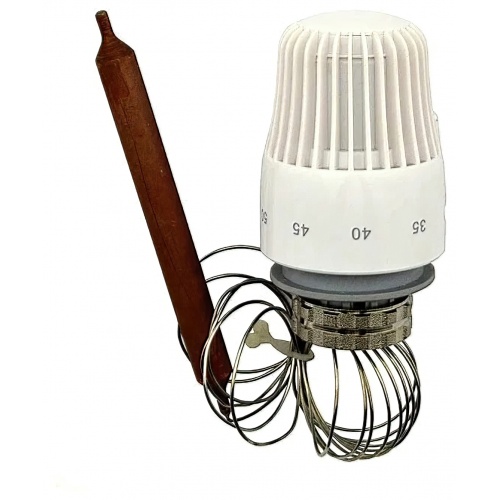 Головка термостатическая жидкостная Vieir с выносным погружным датчиком, 20-60C, M30X1,5, белая купить в интернет магазине Санрай73