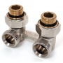 Узел нижнего подключения радиатора угловой 3/4" Vieir Multiflex для двухтрубных систем