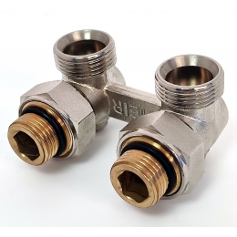 Узел нижнего подключения радиатора угловой 3/4" Vieir Multiflex для двухтрубных систем