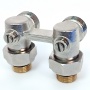 Узел нижнего подключения радиатора угловой 3/4" Vieir Multiflex для двухтрубных систем