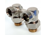 Узел нижнего подключения радиатора угловой 3/4" Vieir Multiflex для двухтрубных систем
