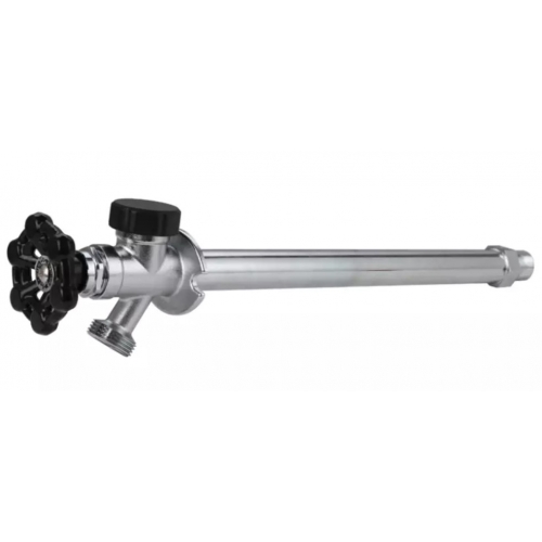 Незамерзающий уличный кран длина 450 мм 1/2"НР х 3/4"НР Vieir с антисифоном, никель купить в интернет магазине Санрай73