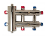 Гидравлический разделитель с коллектором Vieir 3 выхода, горизонтальный, 60 кВт, нержавеющая сталь H