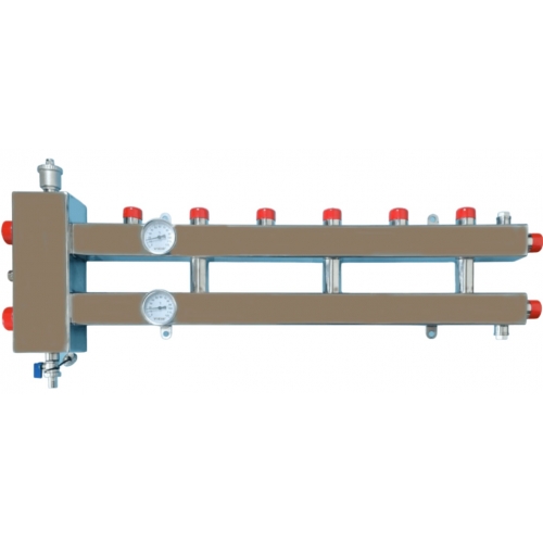 Гидравлический разделитель с коллектором Vieir 3+1 выхода, 70 кВт, нержавеющая сталь, квадрат купить в интернет магазине Санрай73