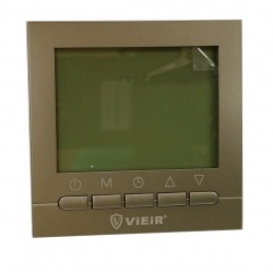 Терморегулятор комнатный Vieir VR405-D програмируемый, латунь матовая
