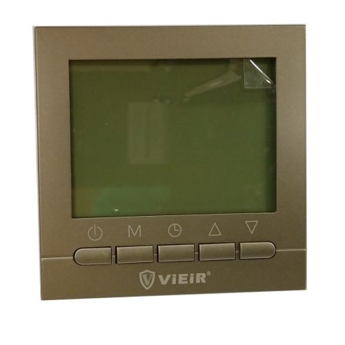 Терморегулятор комнатный Vieir VR405-D програмируемый, латунь матовая купить в интернет магазине Санрай73