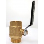 Кран шаровой Vieir 1 1/2"вр х 1 1/2"нр латунь, полнопроходной, стальная рукоятка черная