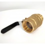 Кран шаровой Vieir 1 1/2"вр х 1 1/2"нр латунь, полнопроходной, стальная рукоятка черная