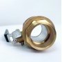Кран шаровой Vieir 1 1/2"вр х 1 1/2"нр латунь, полнопроходной, стальная рукоятка черная