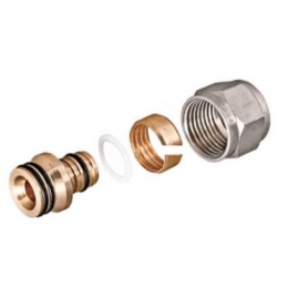 Фитинг компрессионный евроконус 16х2,0 х 3/4" Vieir для труб PEX, PE-RT