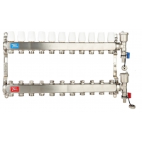 Коллекторная группа на 11 выходовVieir VR115 без расходомеров, без кранов, сталь нержавеющая