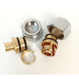 Фитинг компрессионный евроконус 16х2,0 х M24x19 Vieir для труб из из сшитого полиэтилена PE-Xa/EVOH