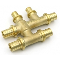 Крестовина одноплоскостная 20мм х 16мм х 20мм Vieir аксиальная в изоляции для сшитого полиэтилена