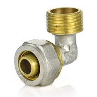 Угольник 20мм х 1/2"нр Vieir обжим для металлопластиковых труб