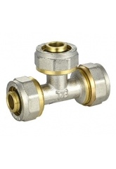 Тройник 26мм х 26мм х 26мм Vieir обжим для металлопластиковых труб