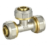 Тройник 20мм х 20мм х 20мм Vieir обжим для металлопластиковых труб