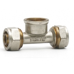 Тройник 16мм х 1/2"вр х 16мм Vieir обжим для металлопластиковых труб