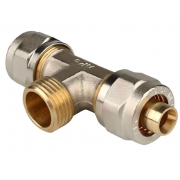 Тройник 16мм х 1/2"нр х 16мм Vieir обжим для металлопластиковых труб